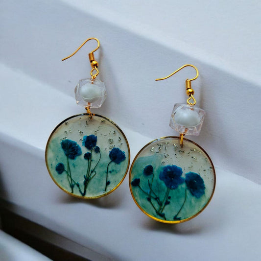 Blue floral Earrings