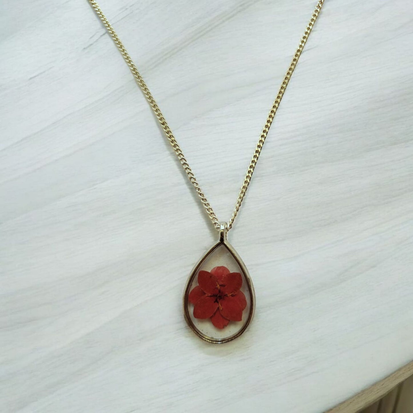 Ruby Teardrop Necklace