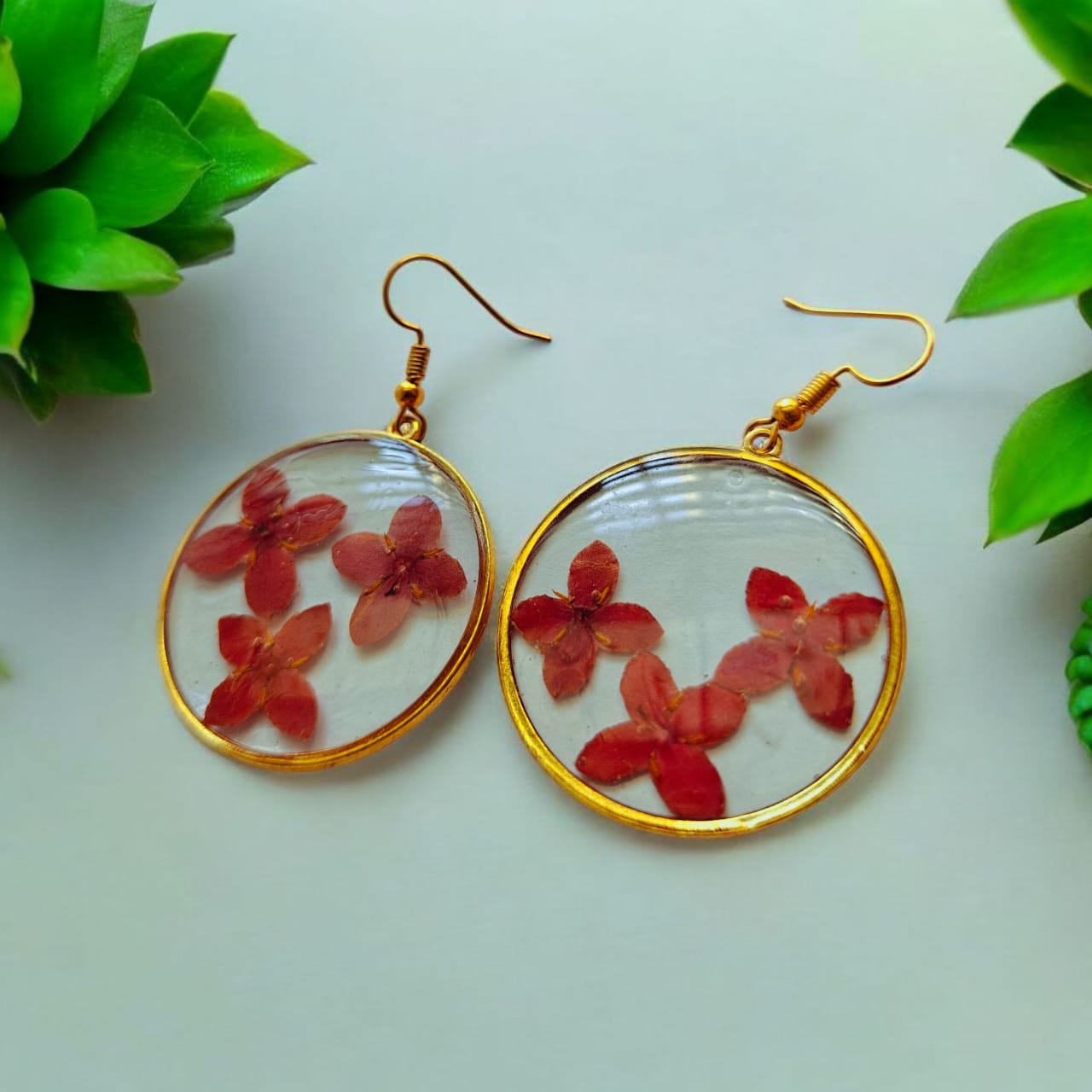 Ruby Petal Earrings