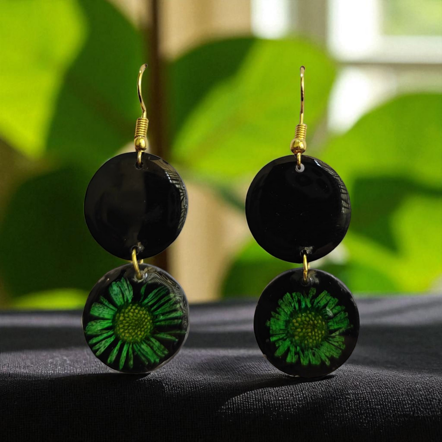 Green Bloom earrings