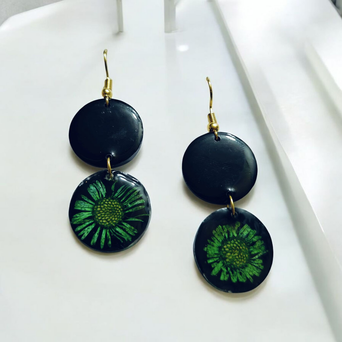 Green Bloom earrings