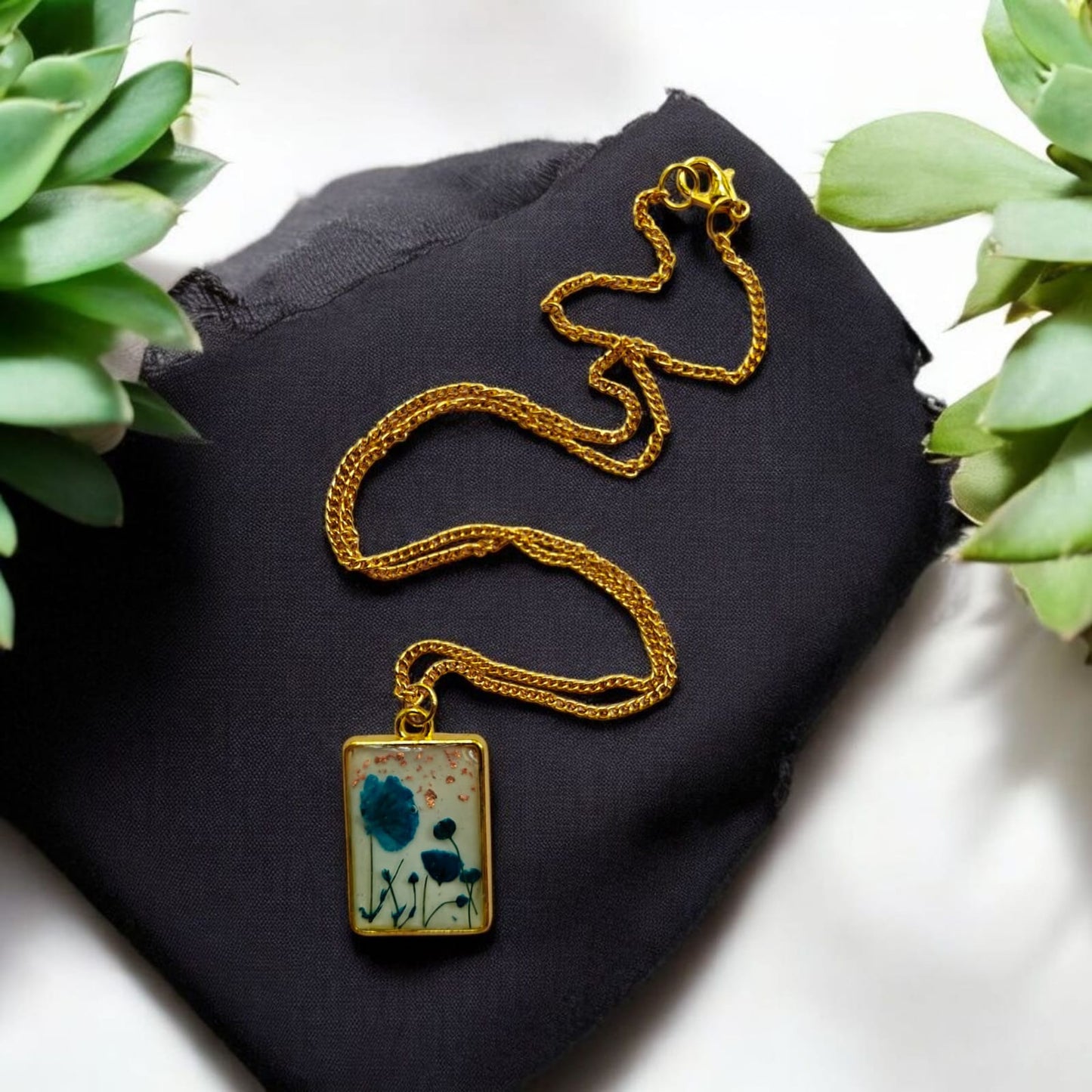 Blue Flower Necklace