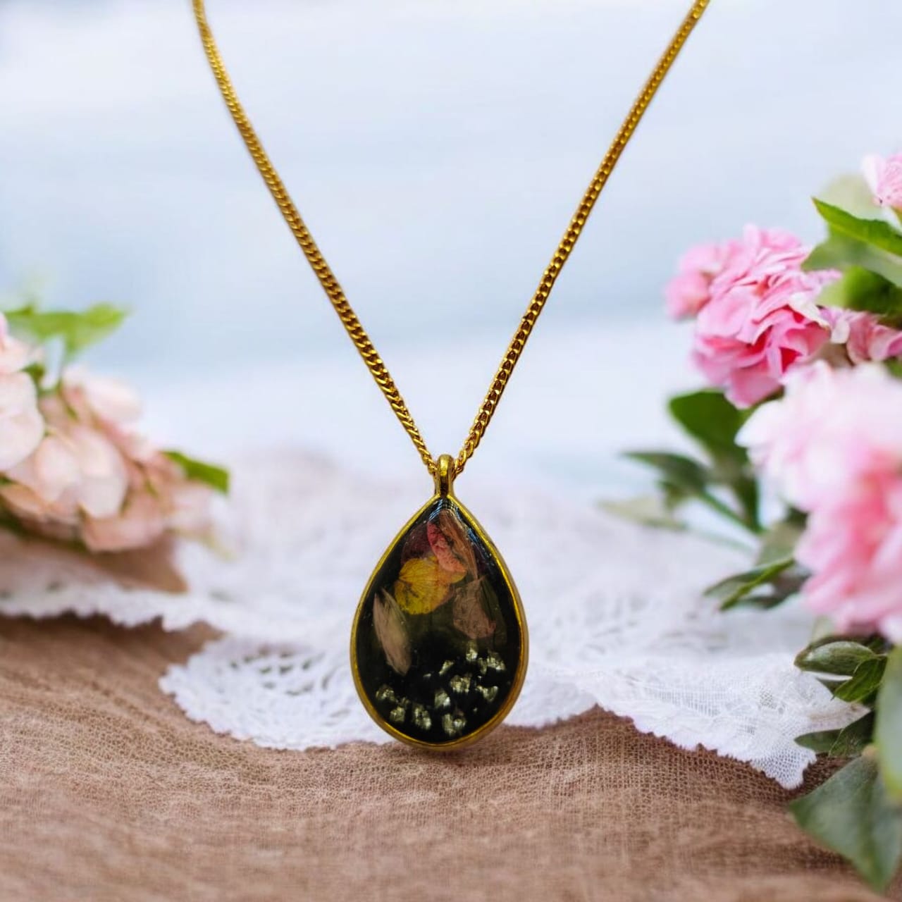Black Forest Tardrop Necklace