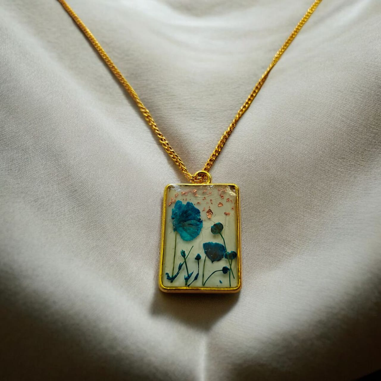 Blue Flower Necklace